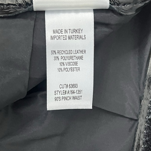 NWOT Agolde Black Recycled Leather Fitted 90's in Detox Pants - Size 29 - Picture 8 of 12